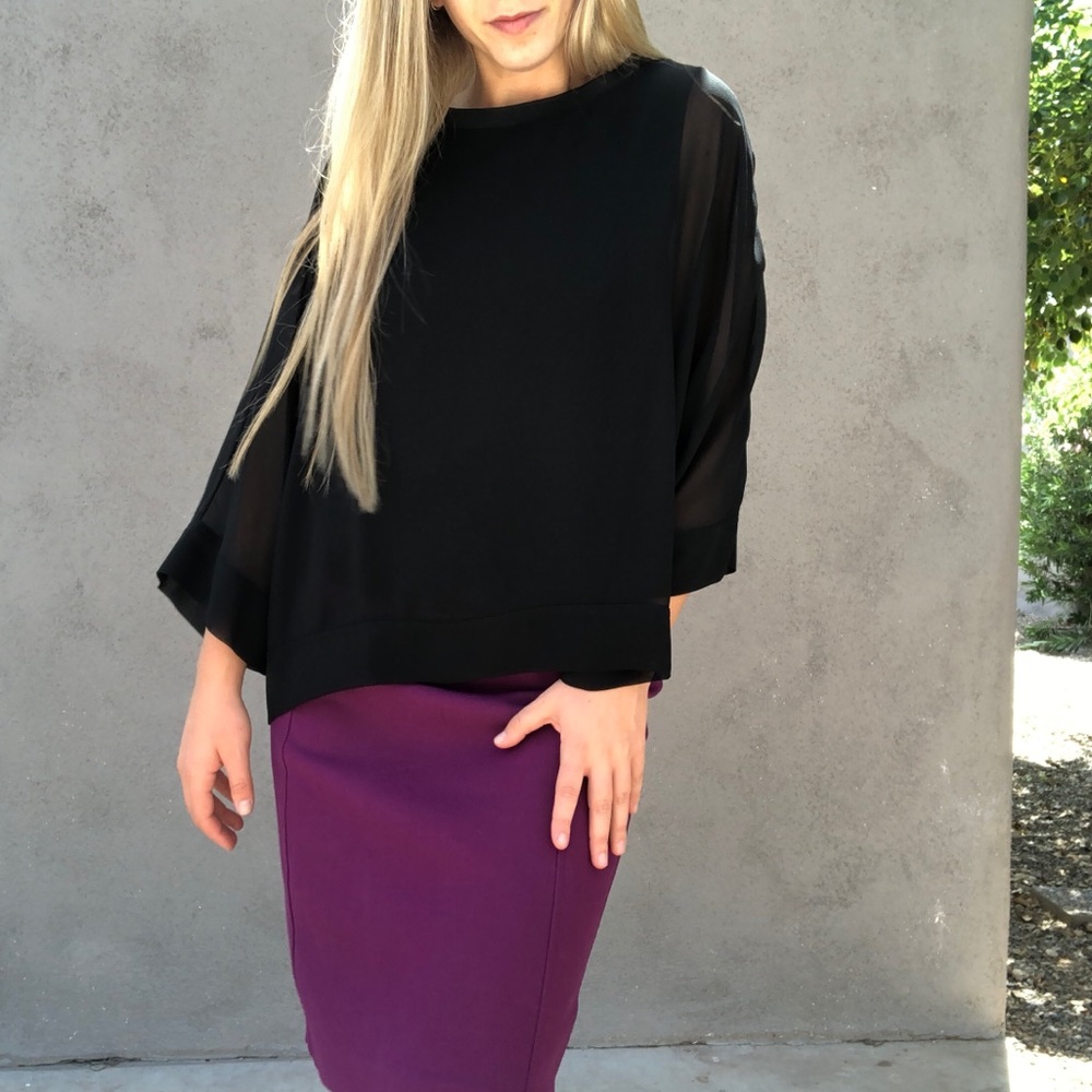 Halogen maroon pencil skirt from Nordstrom